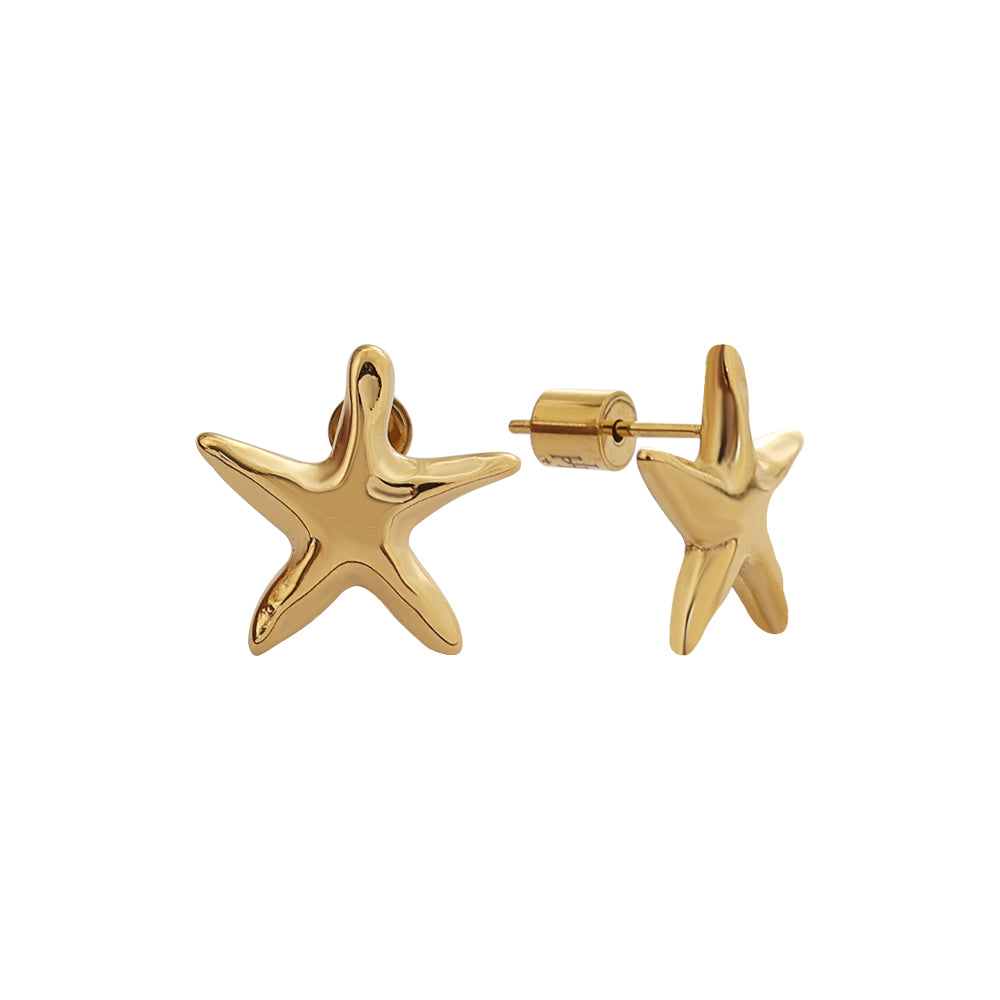 Aqua Earrings | Gold