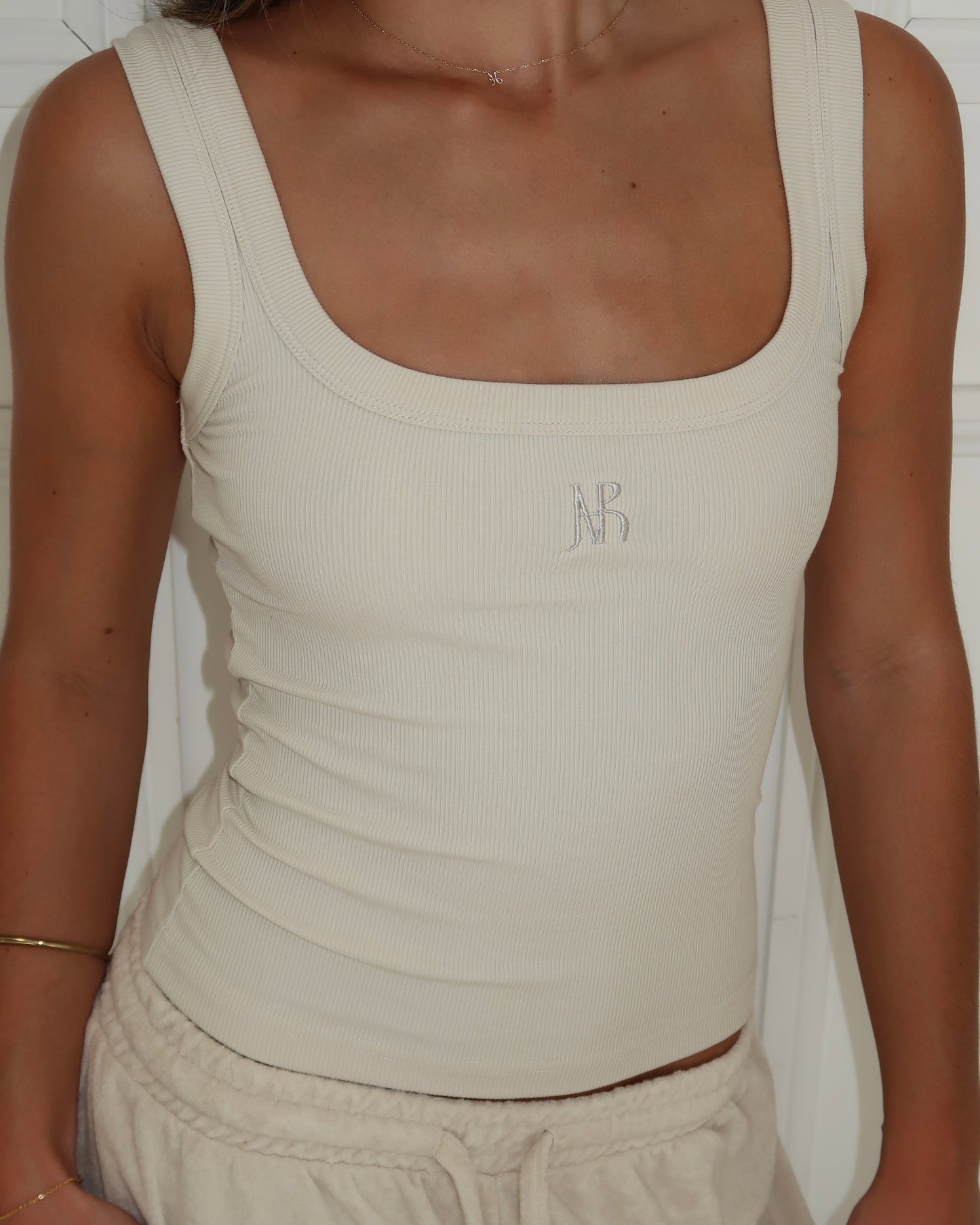 JHM x Remmie Ribbed Tank - Beige