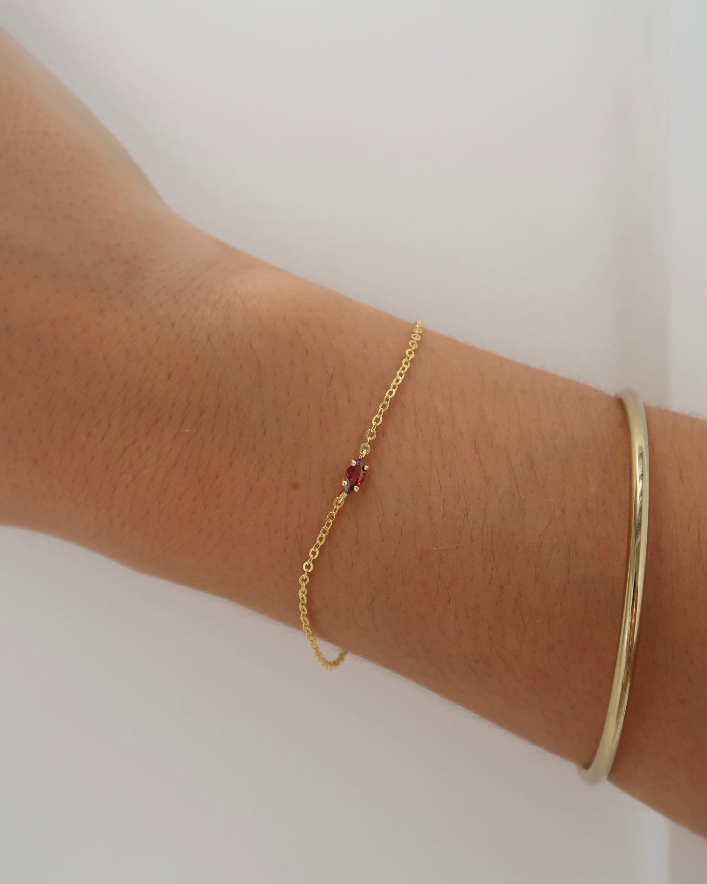 Gold Vermeil Bracelet - Red