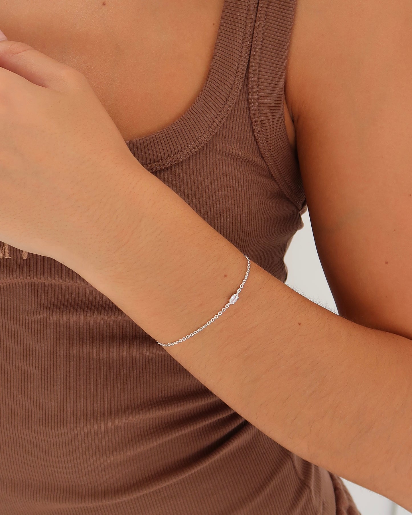 Sterling Silver Bracelet - Clear