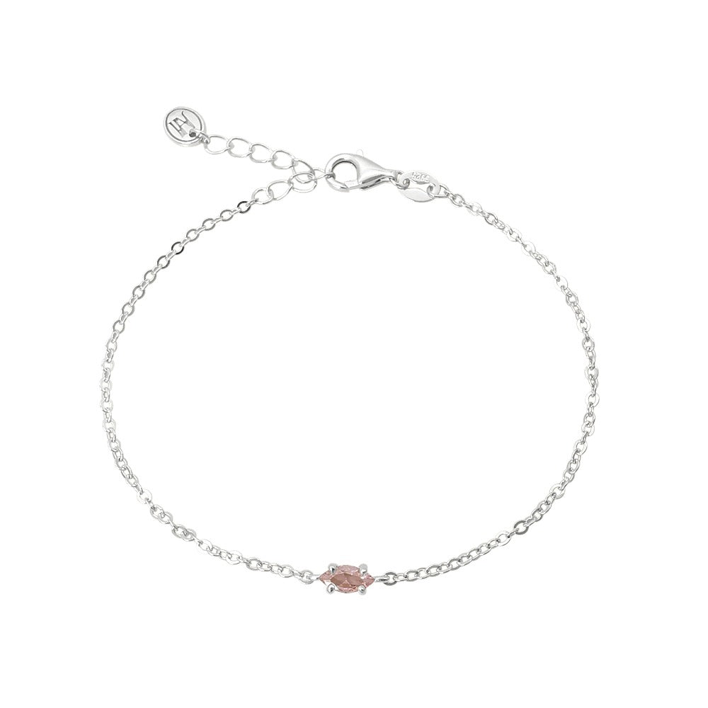 Sterling Silver Bracelet - Pink