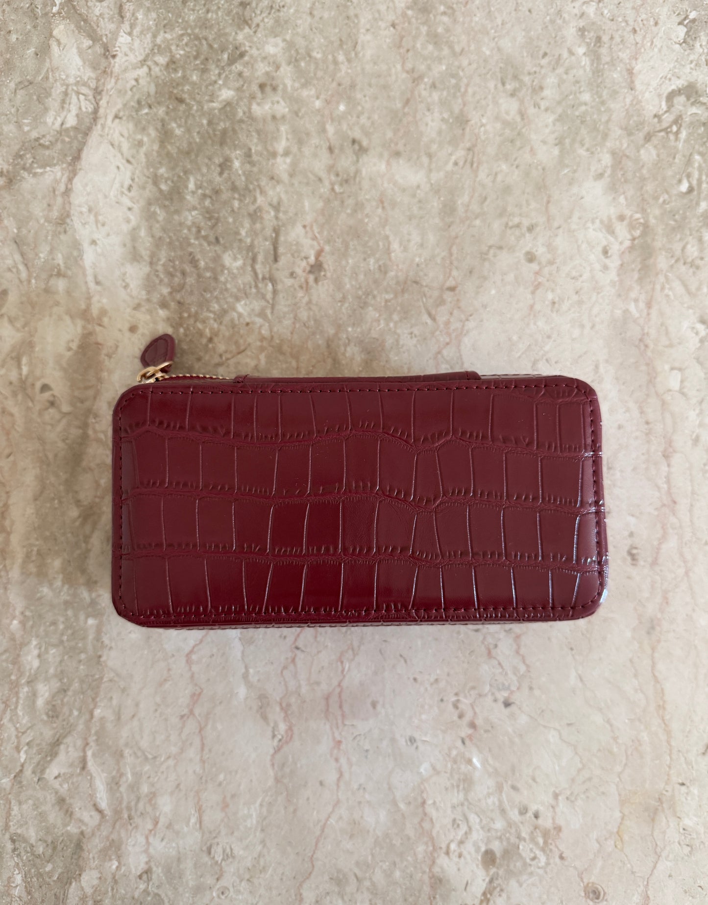 Jewellery Box - Red Croc