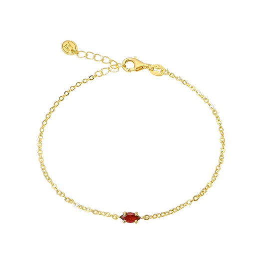 Gold Vermeil Bracelet - Red