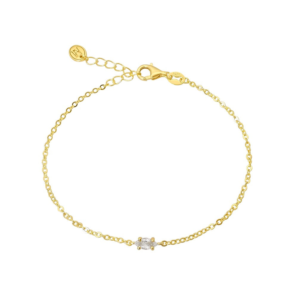 Gold Vermeil Bracelet - Clear
