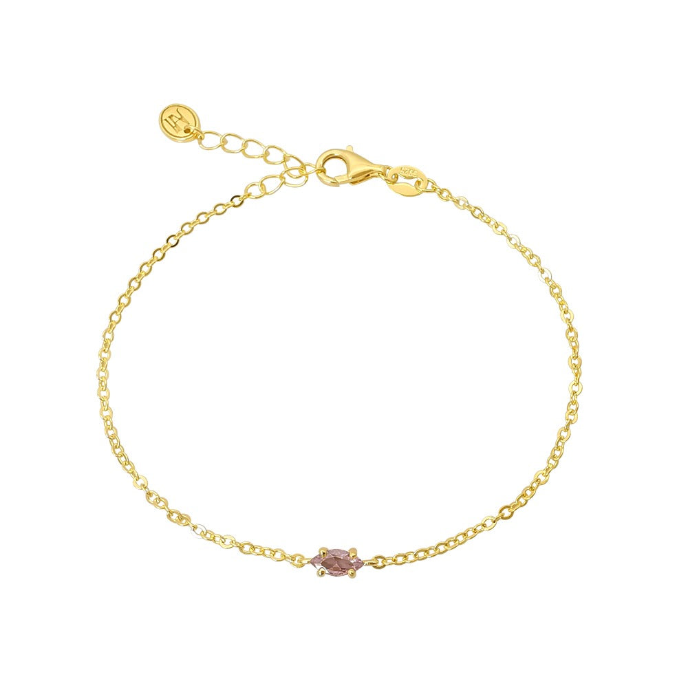 Gold Vermeil Bracelet - Pink