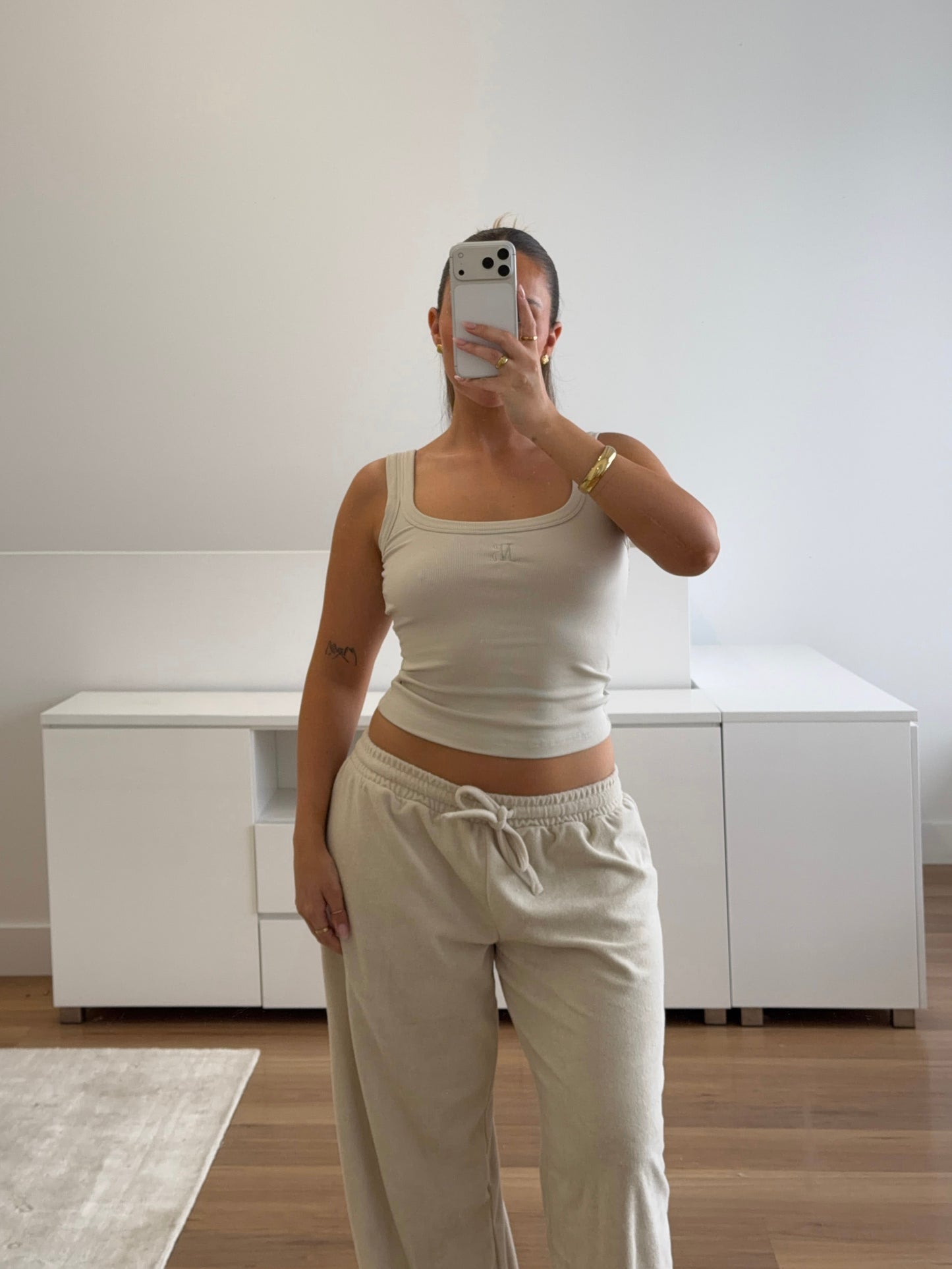 JHM x Remmie Ribbed Tank - Beige