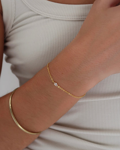 Gold Vermeil Bracelet - Clear