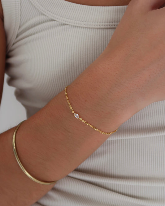 Gold Vermeil Bracelet - Clear