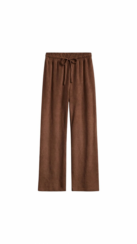Terry Towelling Pant - Chocolate