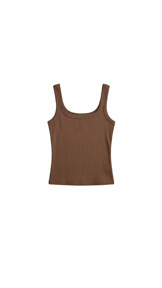 JHM x Remmie Ribbed Tank - Chocolate